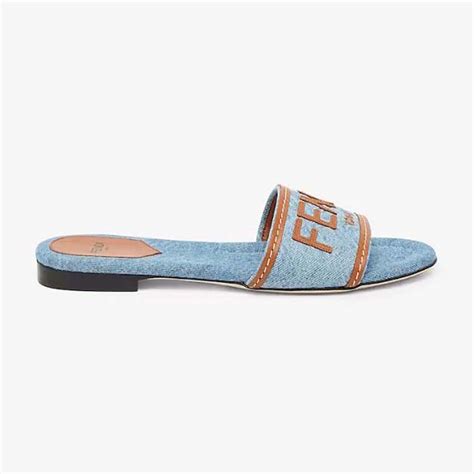 fendi flip flops ebay|fendi denim slides.